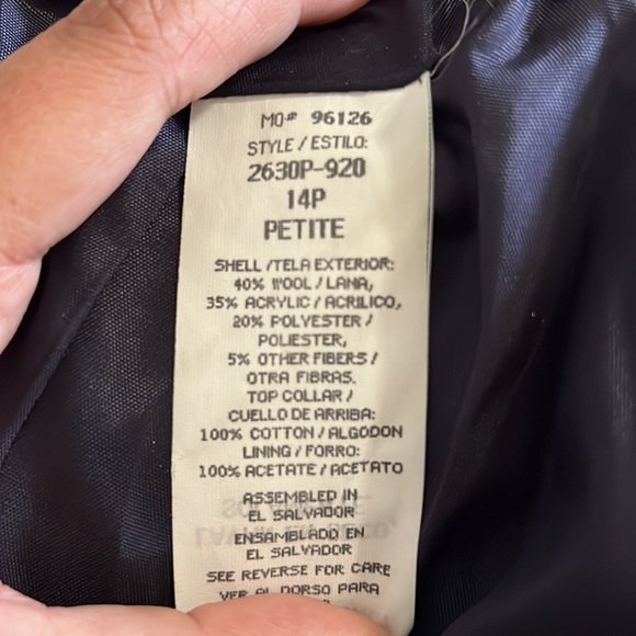 Vintage green plaid wool blend blazer - Picture 6 of 6